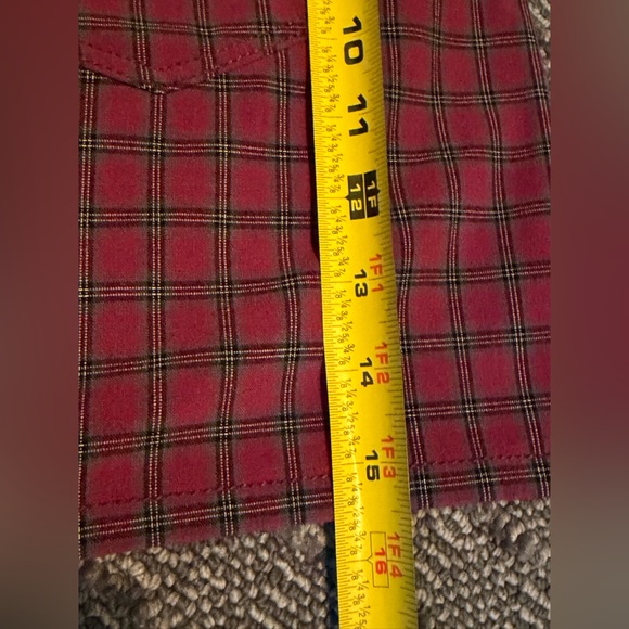 AE high rise mini Red Plaid Skirt sz 10 women’s. Lnwot. - Picture 5 of 6